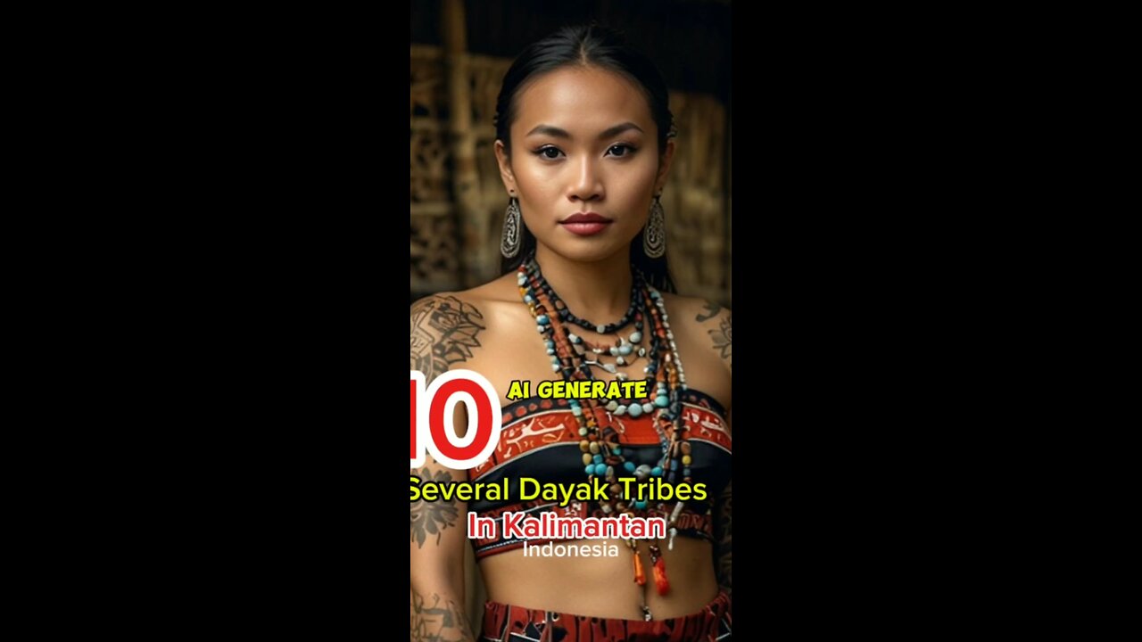 Several Dayak Tribes in Kalimantan Indonesia