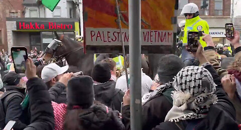 Toronto Police unleash the horses on Palestine protesters