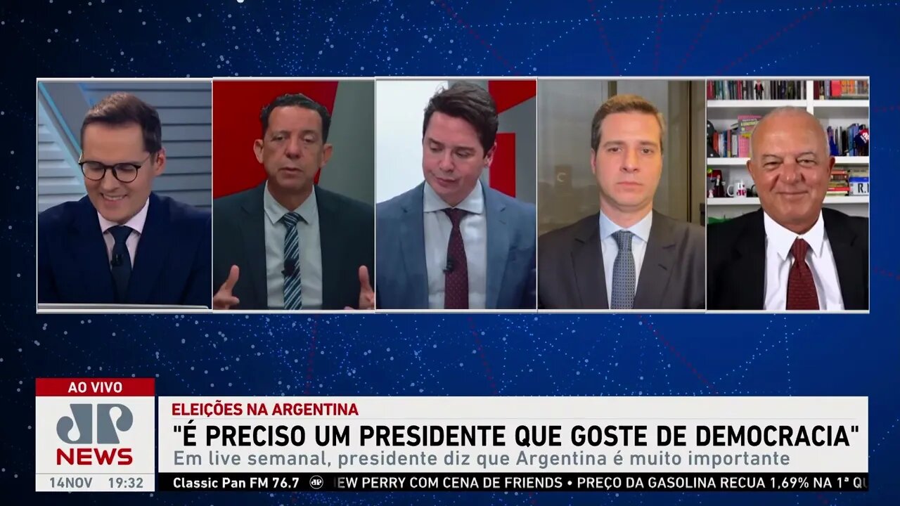 Em live, presidente fala sobre eleições na Argentina: “É preciso alguém que goste de democracia”