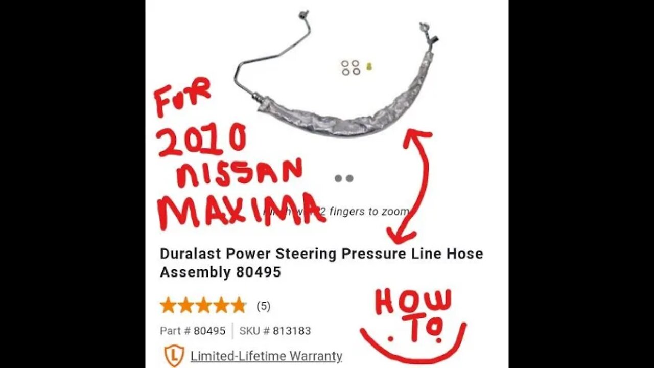 Good news-Bad news High pressure steering line/2010 Nissan Maxima/ Update