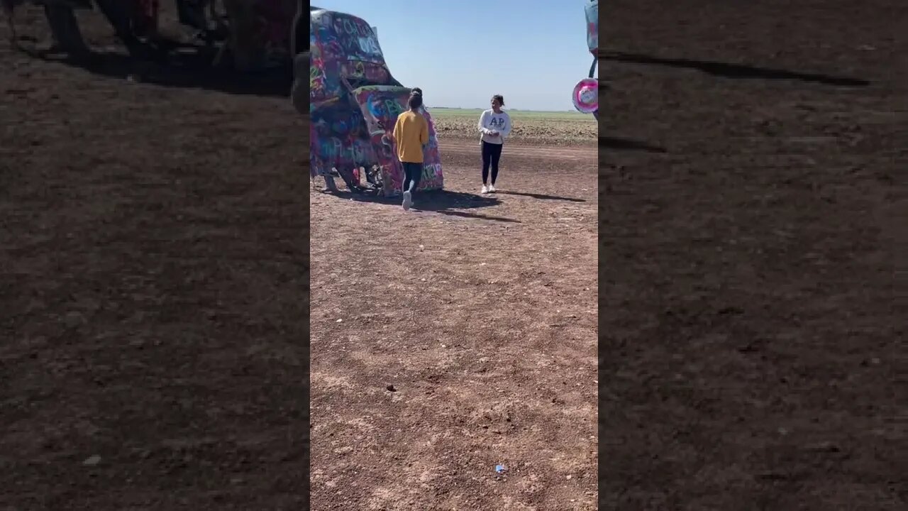 Cadillac Ranch with the kids