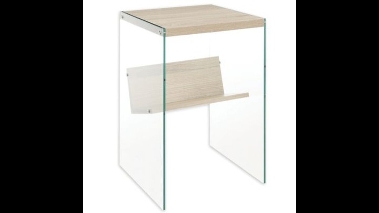 Convenience Concepts SoHo Coffee Table, Weathered White Glass