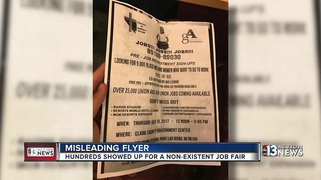 People upset about misleading job flyer