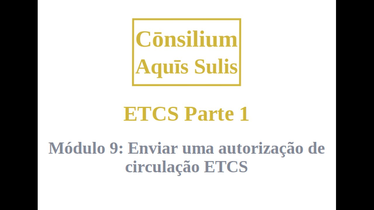 ETCS Parte 1 Módulo 9 (Português)