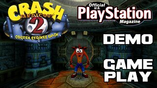 Crash Bandicoot 2 - Official U.S. PlayStation Magazine Demo - PlayStation Gameplay 😎Benjamillion