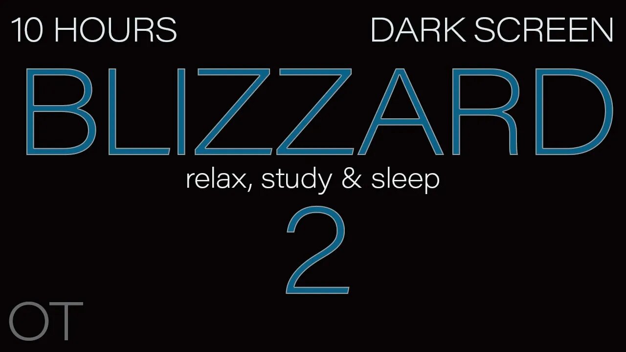 BLIZZARD| Howling Wind & Blowing Snow Sounds for Sleeping| Relaxing| Studying| DARK BLACK SCREEN V2