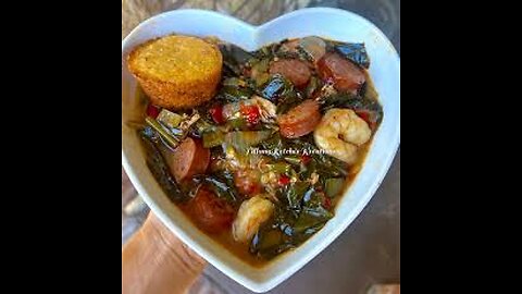 Gumbo Collard Greens and Shrimp