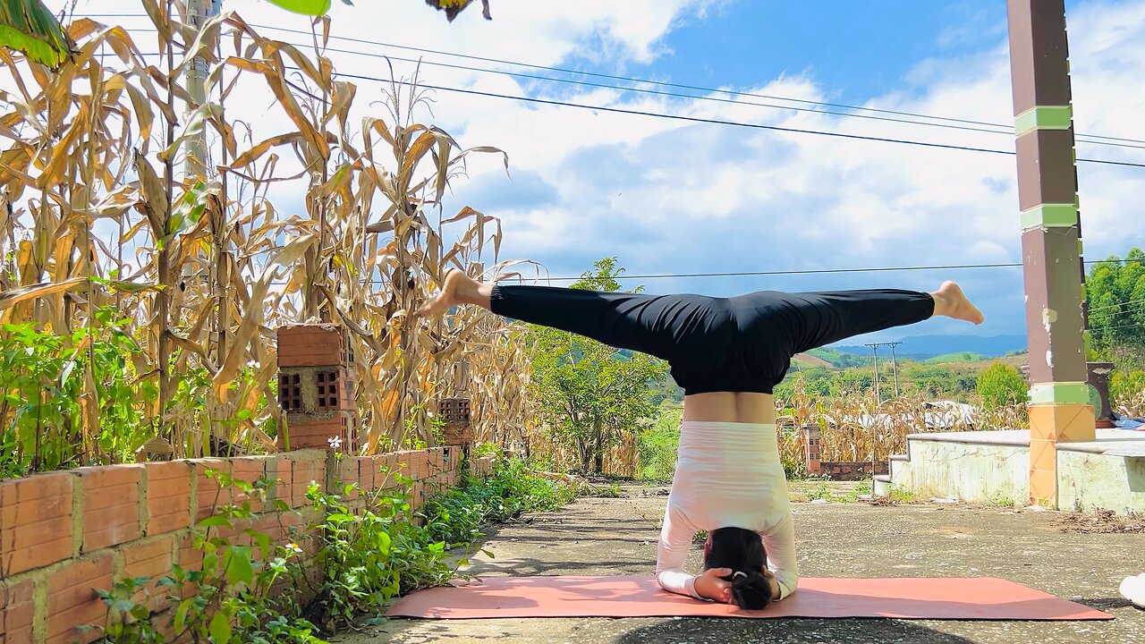 Asian Woman Doing Yoga to Boost Stamina and Deepen Breathing Capacity