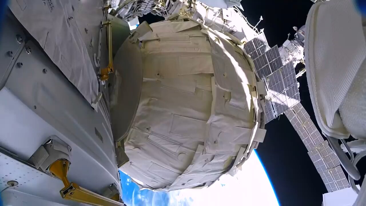 Astronauts accidentally lose a shield in space