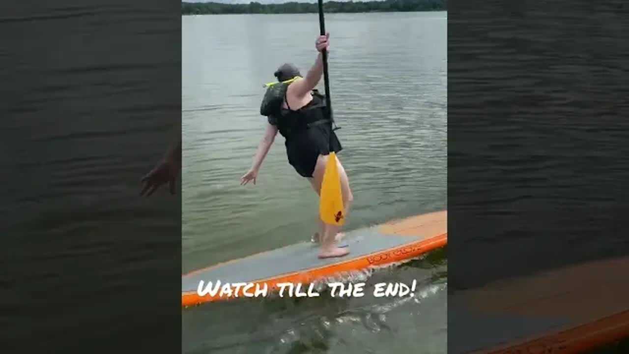 Paddle boarding 1st time (Funny)#shorts #funny #cute #fail #fails