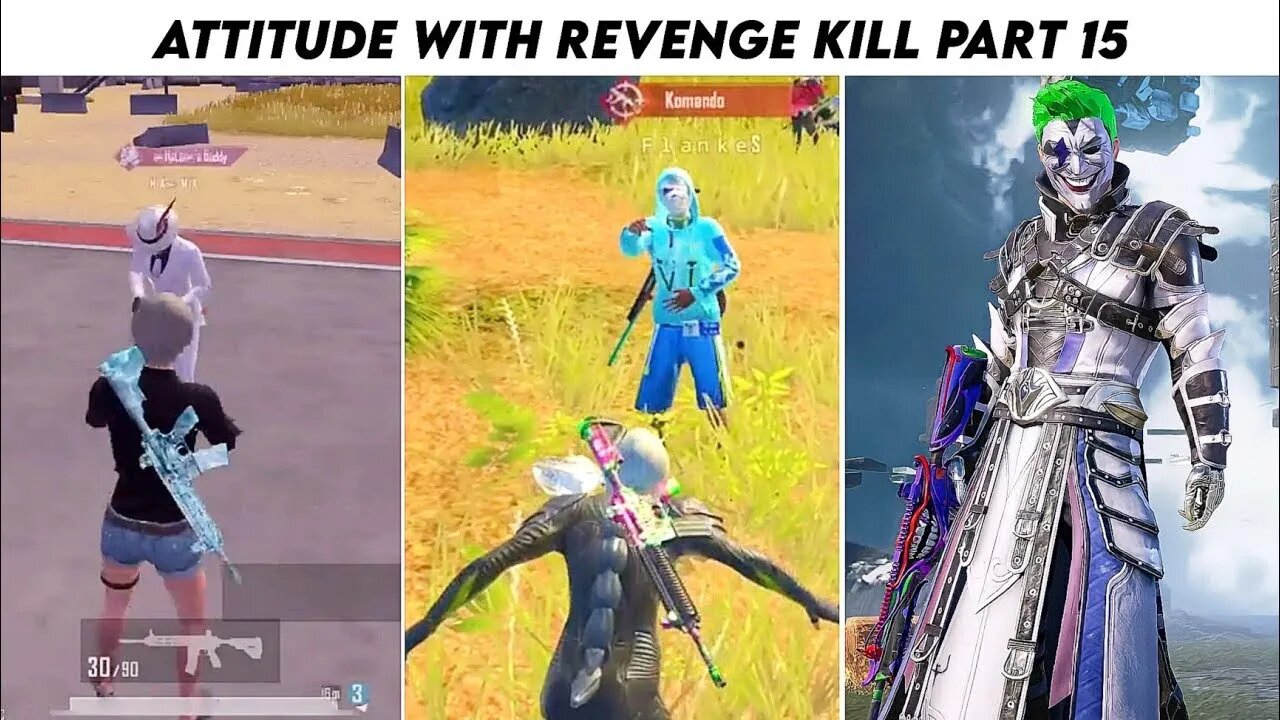 Pubg Mobile Attitude 😈 With Revenge Kill Max Blood Raven X- Suit | Part 15 | Xbot 2.0