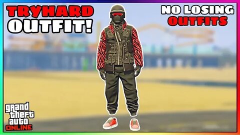 Easy Black Joggers Utility Vest Glitched Tryhard Modded Outfit (No Transfer) (GTA Online)