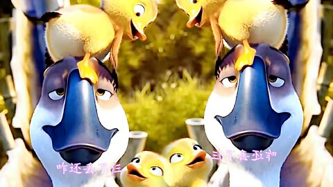 Little yellow duck sings very funny and beautiful