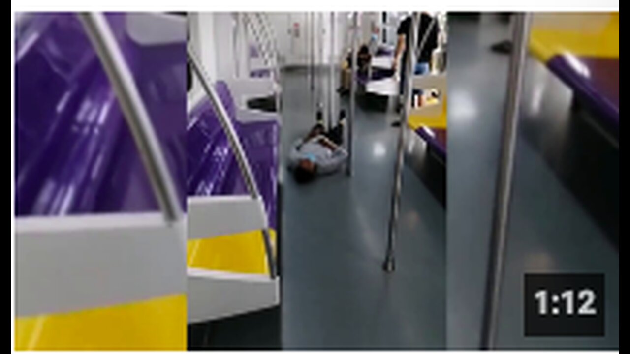 A man collapsed on the floor and convulsed on Shanghai Metro Line 3 ☠️😵‍💉