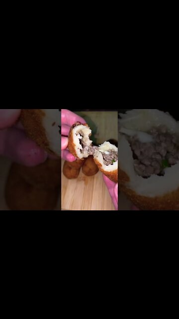 CROQUETE DE CARNE SUPER FÁCIL 🤤 (Ingredientes nos comentários) | Receitas #Shorts