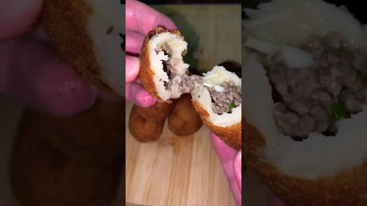 CROQUETE DE CARNE SUPER FÁCIL 🤤 (Ingredientes nos comentários) | Receitas #Shorts