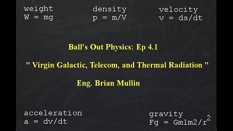 part 7/13 Ball's Out Physics - Episode 4.1 - Virgin Galactic, Telecom, and Thermal Radiation