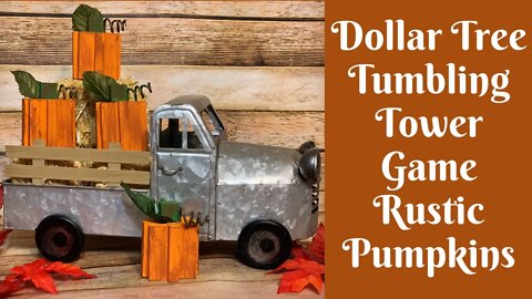 Fall Crafts: Dollar Tree Tumbling Tower Game Pumpkins