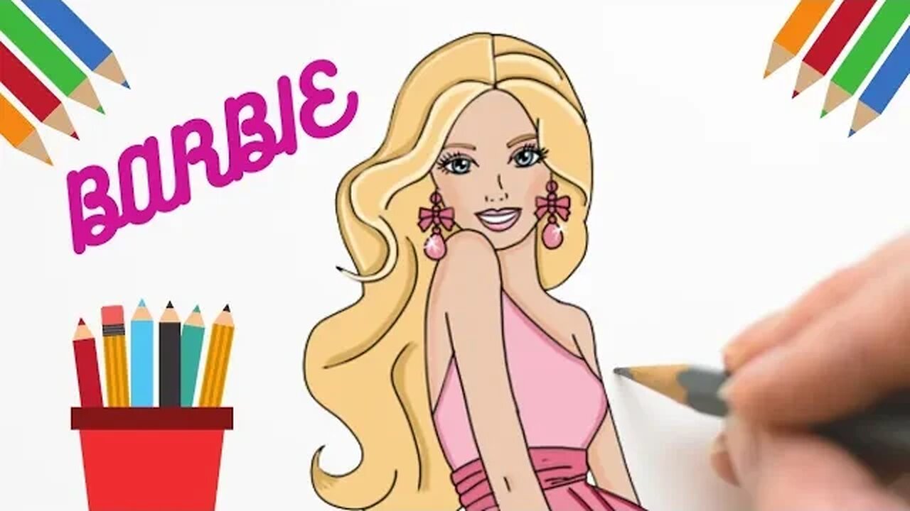 COMO DESENHAR BARBIE - FÁCIL DE FAZER #barbie #desenhobarbie