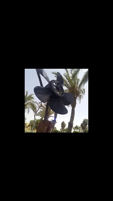 Easy Wind Turbine Powering Car USB Charger Blue LED Test Ok