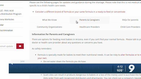AZDHS releases latest guidance to help deal with formula shortage