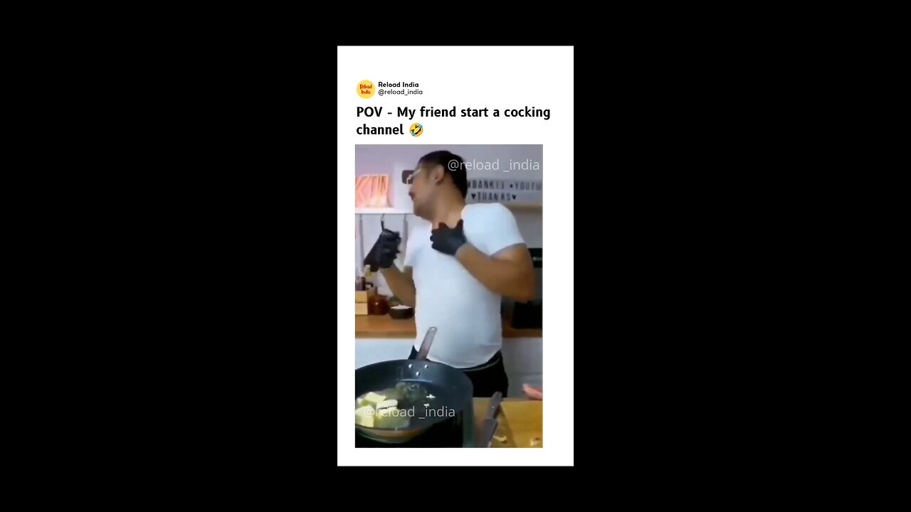 Pov:- my friend starts a cooking Channel
