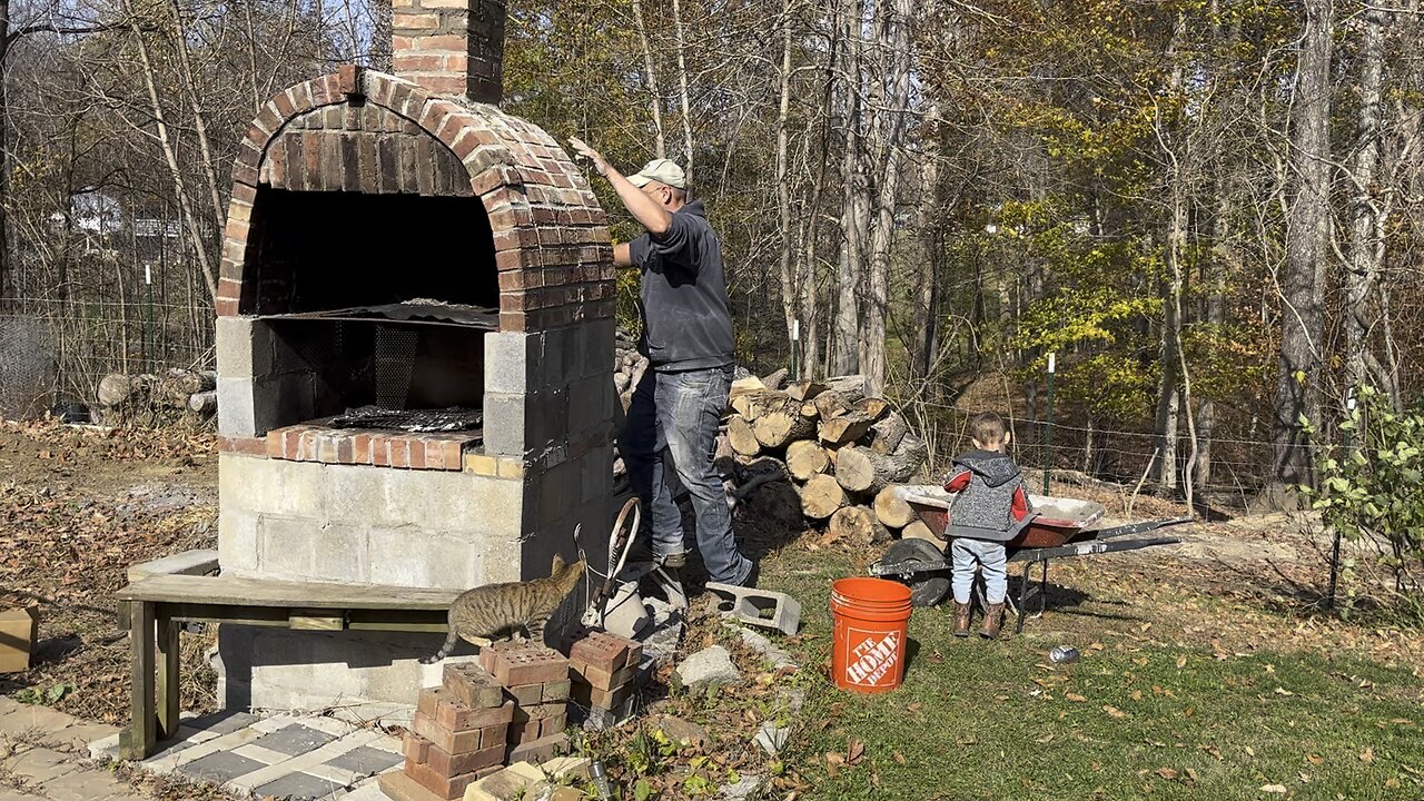 Extending the Chimney on the MapleSyrup Grill #construction #masonry #farm