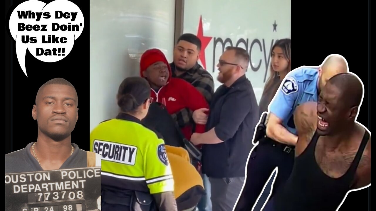 Black shoplifter fails miserably trying to pull the George Floyd I can't breathe lie while detained by security guards.