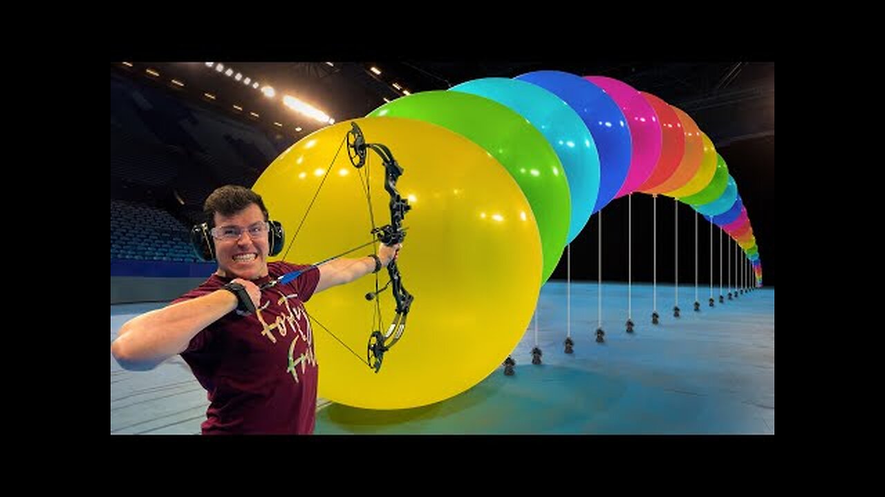 How Many Giant Balloons Stops A Compound Bow Arrow
