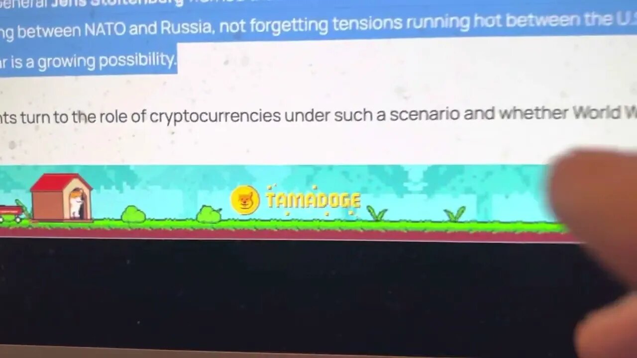 CRYPTO PRICE EXPLODES WITH WORLD WARSAYS NATO PRESIDENT.