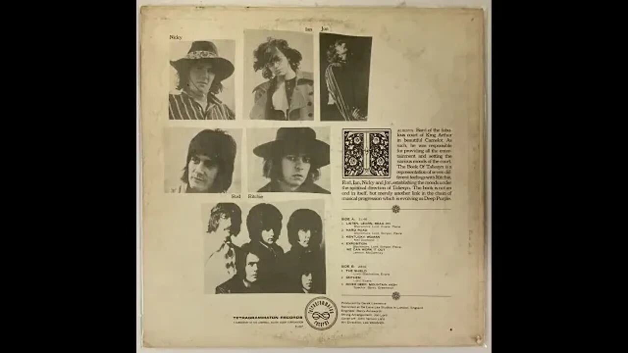 Deep Purple - The Book of Taliesyn Full Album Vinyl Rip (1968)