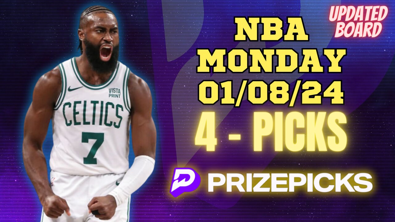 #PRIZEPICKS | BEST PICKS FOR #NBA MONDAY | 01/08/24 | PROP BETS | #BESTBETS | #BASKETBALL | TODAY