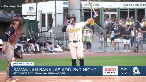 Savannah Bananas add a 2nd West Palm night