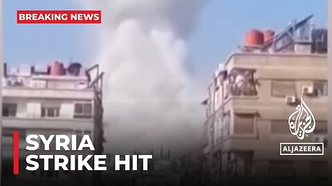 Syrian state media is reporting that a strike has hit a residential building