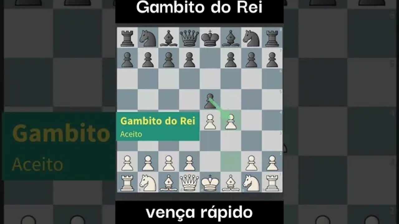 GAMBITO DO REI VENCE RÁPIDO #chess #xadrez #viral