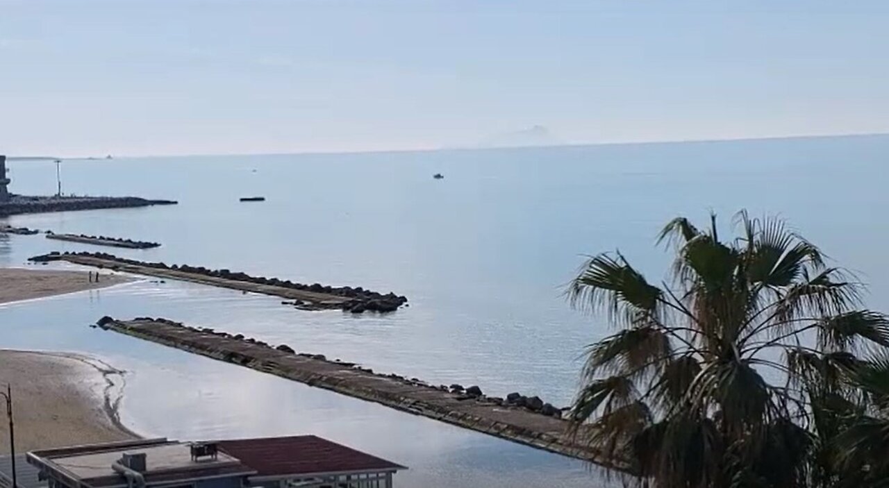 Rooftop View of Nero Beach from Our Hotel