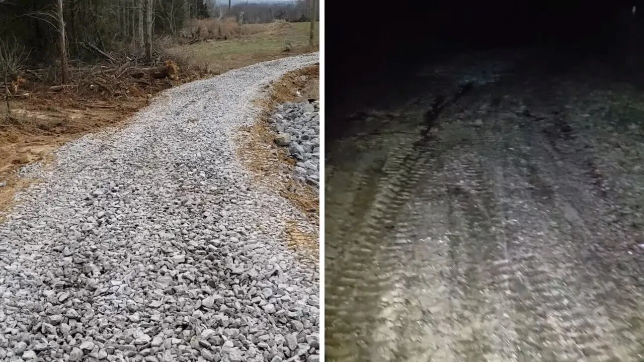 Flash flood watch FIRST check of new road culverts Fri night 01-10-20