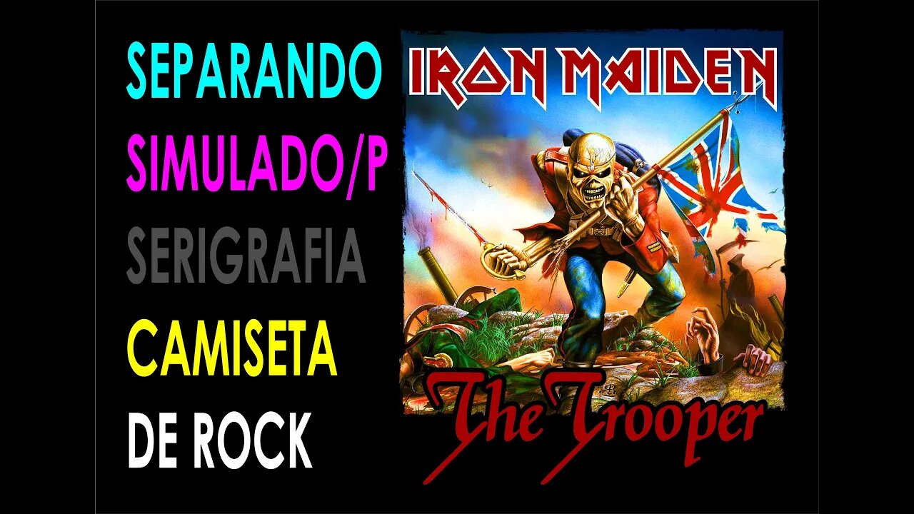 SIMULADO SEPARANDO CORES PARA UMA CAMISETA DE ROCK NO PHOTOSHOP