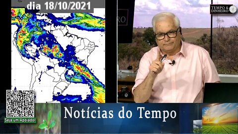 Vem mais CHUVAS no final de semana no Sudeste e Brasil Central. Minas terá temporais no domingo