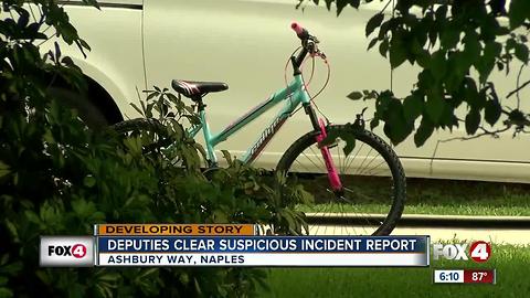 Deputies say suspicious incident in North Naples is a misunderstanding