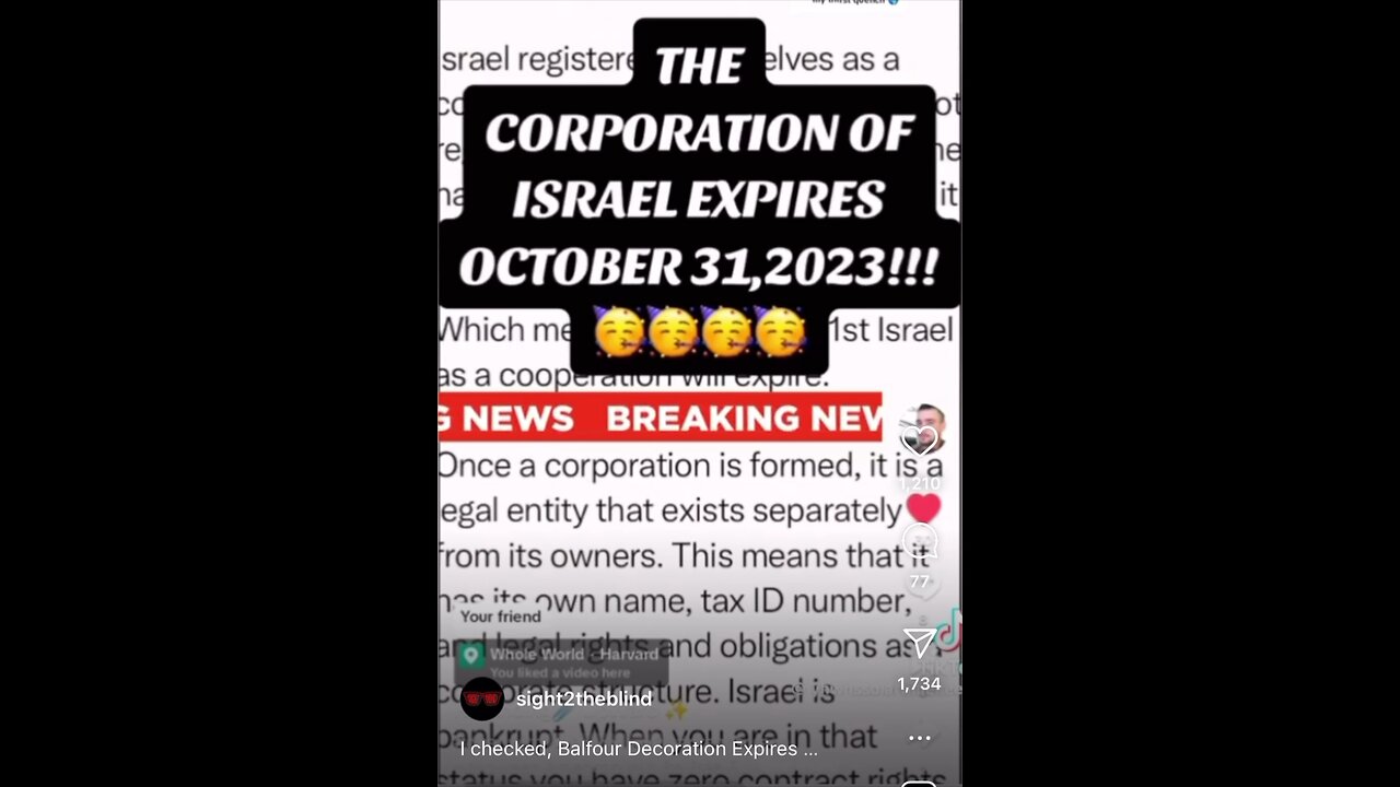 The Corporation of Israel Bankrupt