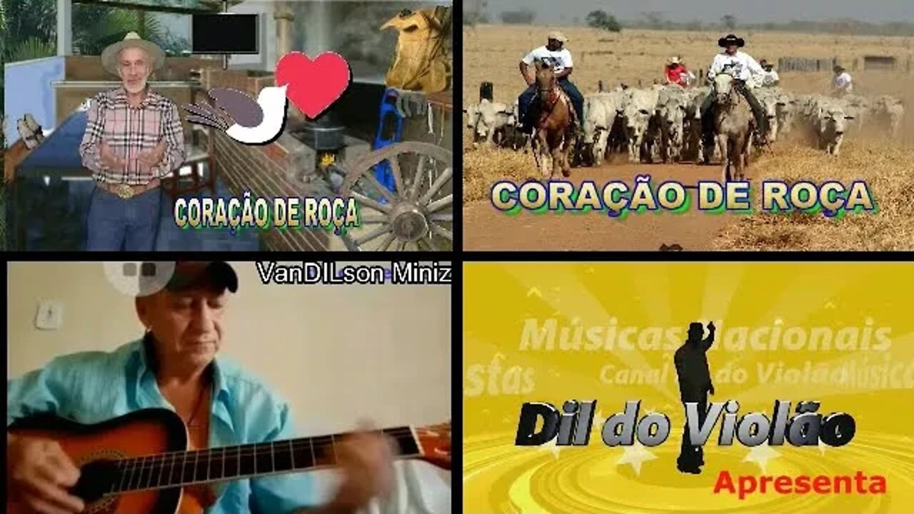 CORAÇÃO DE ROÇA DOMINGO COM DIL DO VIOLÃO MOSTRANDO MÚSICA NOVA.