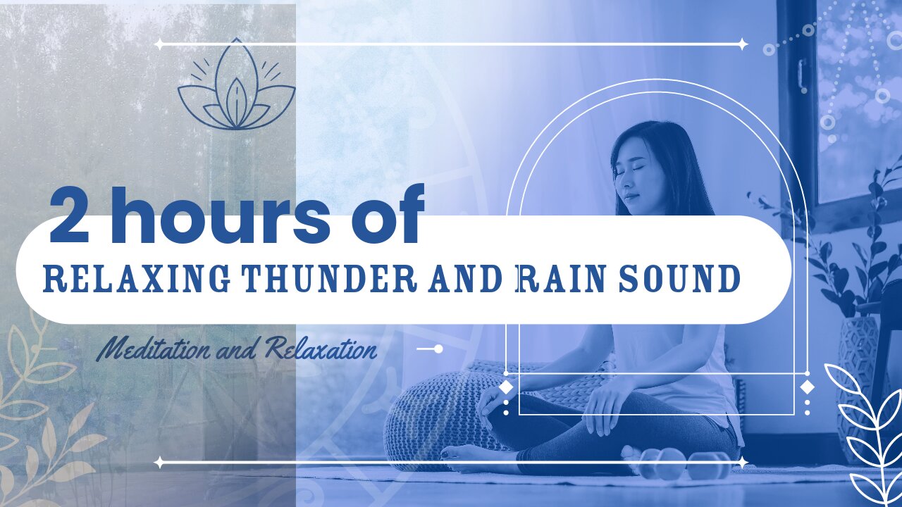 2 hours soothing rain and thunder sounds for sleeping💤