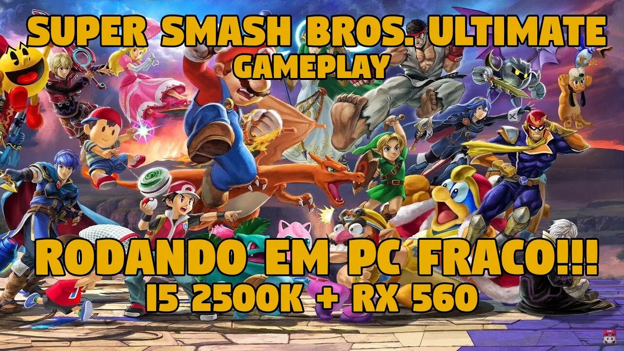 SUPER SMASH BROS ULTIMATE MARAVILHOSO NO YUZU! 8 PLAYERS + ALL ITENS NO PC FRACO (I5 2500K + RX 560)