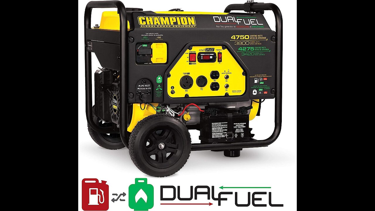 Champion Power Equipment 76533 47503800-Watt Dual Fuel RV Ready Portable Generator with Electr...