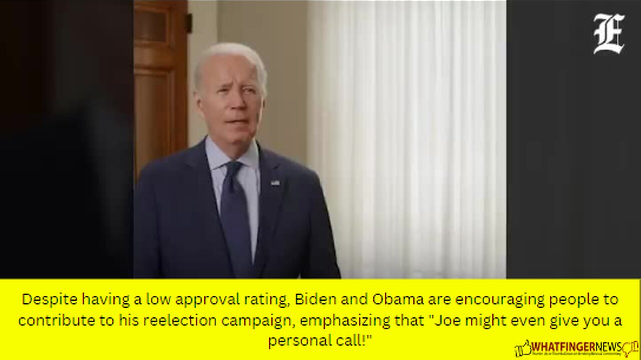 Despite having a low approval rating, Biden and Obama are encouraging people to contribute