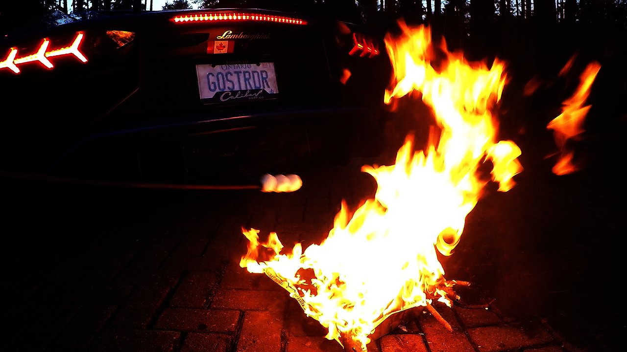 Philanthropist's ingenious Lamborghini campfire hacks