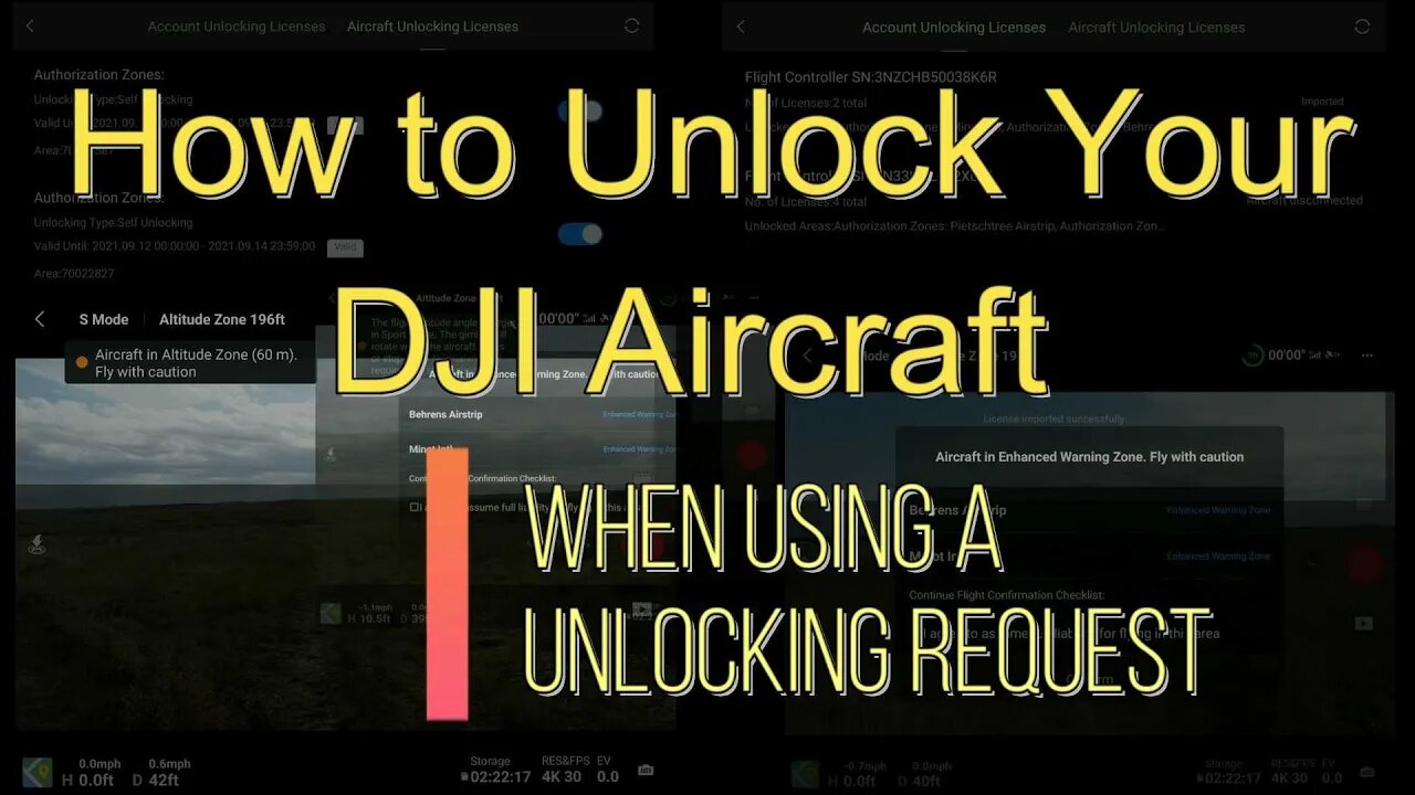 How to Unlock Your DJI Aircraft when using a DJI Unlocking Request