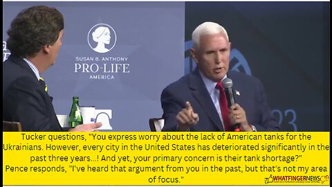 Tucker questions, "You express worry about the lack of American tanks for the Ukrainians. However
