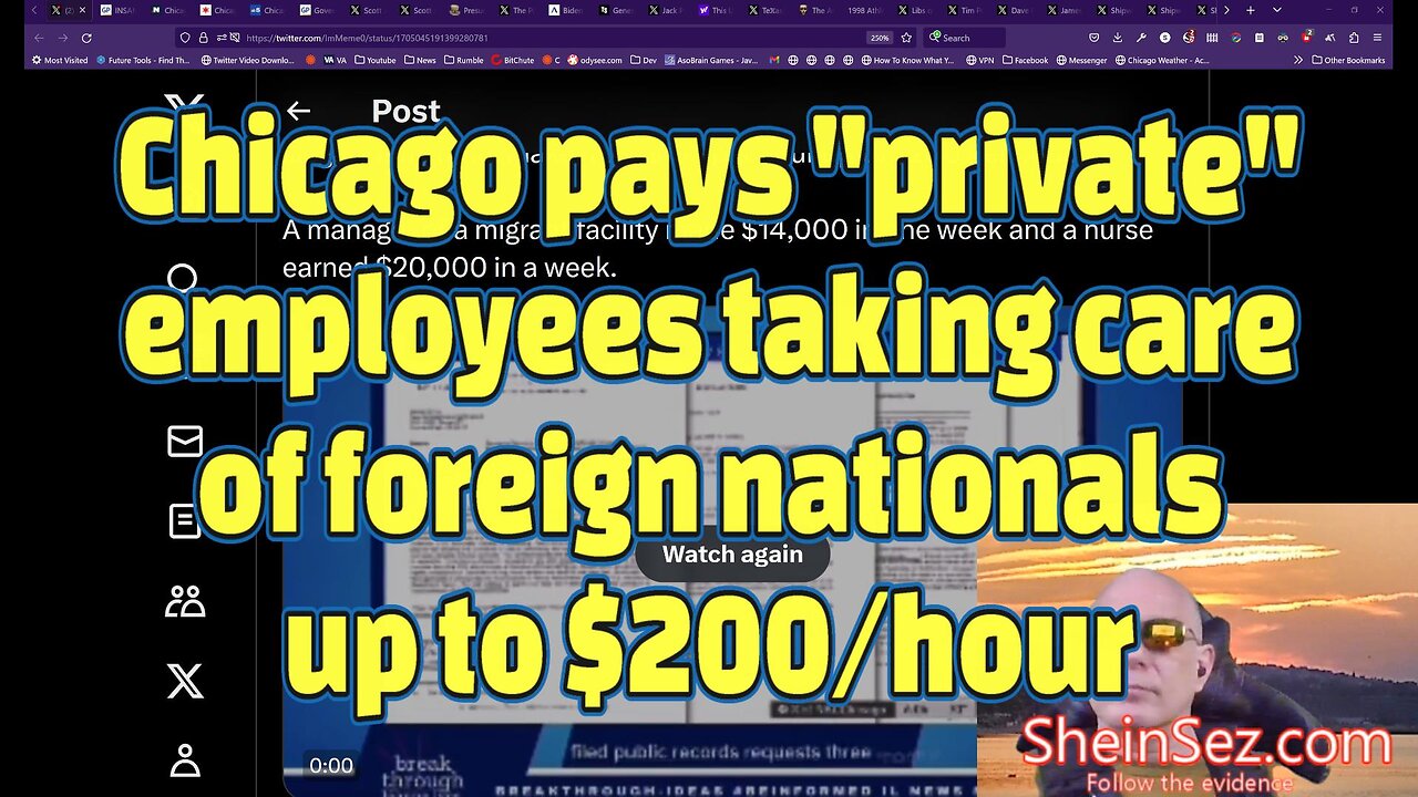 Chicago pays "private" employees taking care of foreign nationals up to $200/hour-SheinSez 300